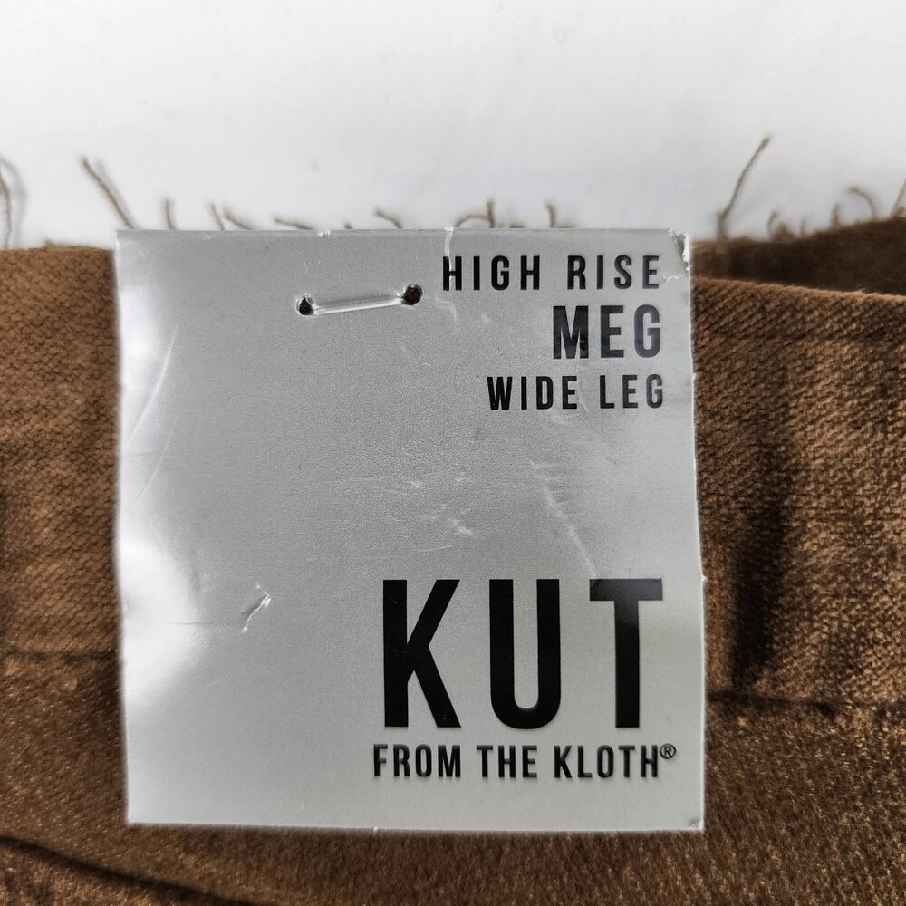 Kut From The Kloth Jeans Women 14 Brown High Rise Meg Wide Leg (36x30) NWT - Picture 11 of 14